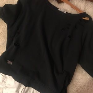 Black long sleeve with “holes”
